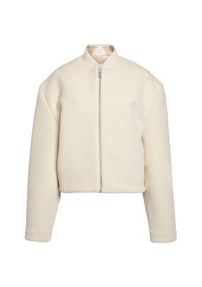 Jil Sander Zipped Knit Cropped Bomber Jacket - Moda Operandi