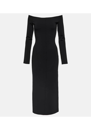 Galvan Aphrodite off-shoulder midi dress