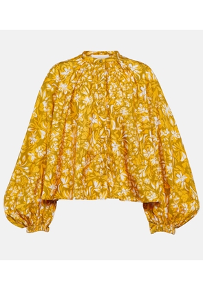 Jil Sander Floral puff-sleeve blouse