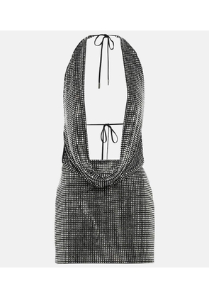 David Koma Cowl neck embellished minidress