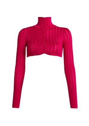 ALAÏA Crinoline Cropped Cardigan - Moda Operandi