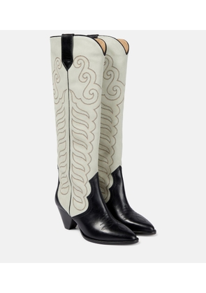 Isabel Marant Liela leather and suede cowboy boots