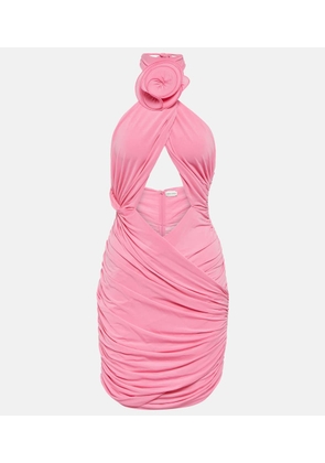 Magda Butrym Floral-applique silk-blend minidress