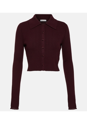 Chloe Ribbed-knit wool-blend cardigan