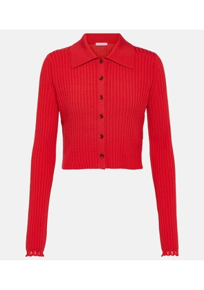 Chloe Rib-knit wool cardigan