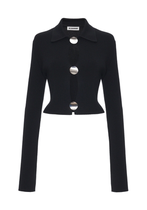Jil Sander Virgin Wool Polo Cardigan - Moda Operandi