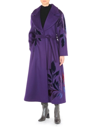 Alberta Ferretti Double-Felt Belted Coat - Moda Operandi