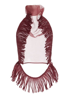 Diotima Stanton Flottante Organza Halter Silk Top - Moda Operandi