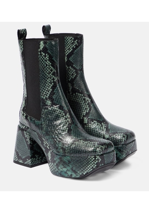 Dorothee Schumacher Snake-printed leather Chelsea boots