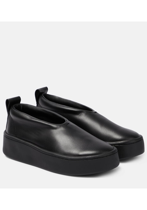 Jil Sander Leather slip-on sneakers