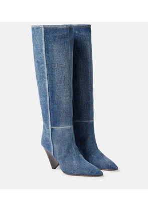 Isabel Marant Lakita denim knee-high boots