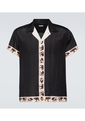 Bode Taureau printed silk shirt