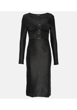 Tom Ford Metallic cotton and wool midi dress