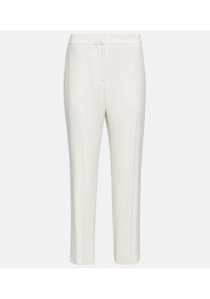 McQueen Mid-rise slim crepe pants