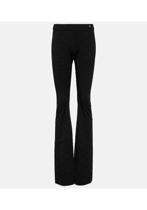 Versace Greca intarsia high-rise flared pants