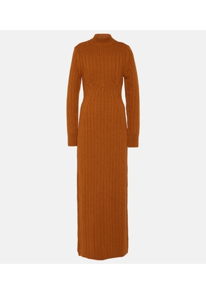 Dries Van Noten Teagan cable-knit wool maxi dress