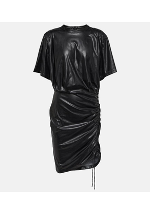 Marant Etoile Balesi ruched faux leather minidress