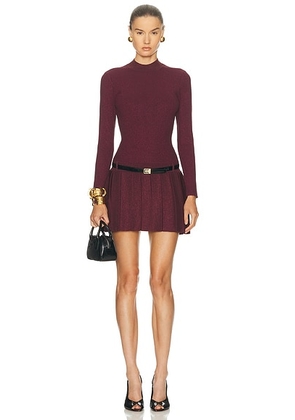 Retrofete Devika Dress in Metallic Pinot - Burgundy. Size L (also in M, S, XS).
