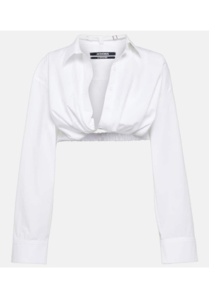 Jacquemus La Chemise Bahia cotton-blend cropped top