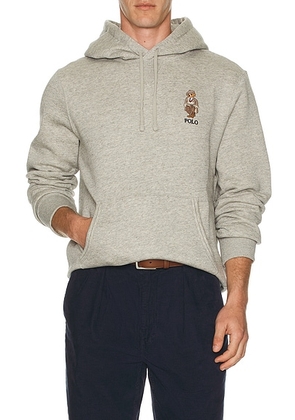 Polo Ralph Lauren Novelty Heritage Bear Hoodie in Loft Heather - Grey. Size L (also in M, XL/1X, XS, XXL/2X).