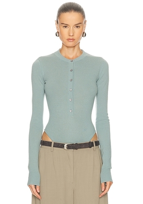 Stella McCartney Cosy Knit Bodysuit in New Celadon - Mint. Size M (also in ).