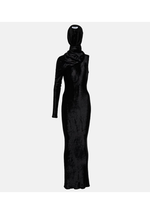 Alaia Hooded asymmetric gown