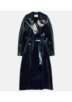 Alaia Coated wool-blend trench coat