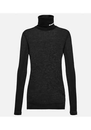Jil Sander Logo turtleneck sweater