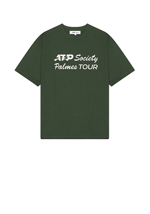 Palmes x ATP T-Shirt in Dark Green - Dark Green. Size L (also in M, S, XL/1X).