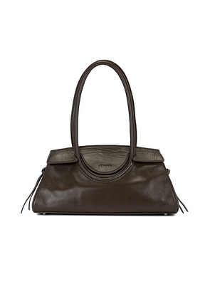 Staud Maude Shoulder Bag in Truffle - Dark Green. Size all.