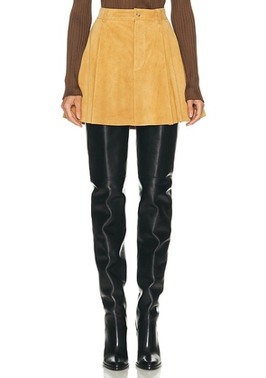 Polo Ralph Lauren Suede Mini Skirt in Gold Dust - Tan. Size 2 (also in 4).
