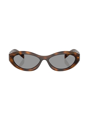 Prada Cat Eye Sunglasses in Juniper Tortoise - Brown. Size all.