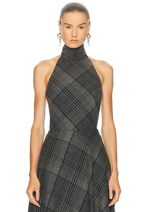 Ralph Lauren Collection Chilton Sleeveless Blouse in Grey & Black - Grey. Size 4 (also in ).