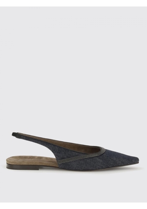 Ballet Flat BRUNELLO CUCINELLI Woman color Denim