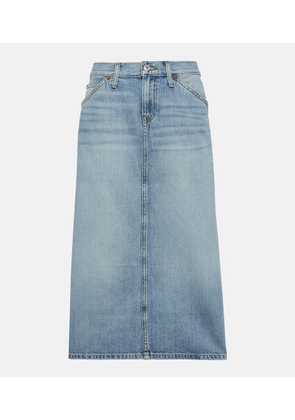 Re/Done Low Rider denim midi skirt
