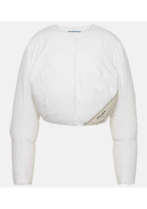Prada Cropped cotton down jacket