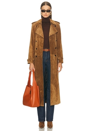 Saint Laurent Long Trench in Noix - Brown. Size 38 (also in 40).