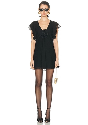 Saint Laurent Mini Dress in Noir - Black. Size 34 (also in 38, 40).