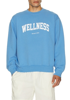 Sporty & Rich Wellness Ivy Crewneck in Flax Blue - Blue. Size L (also in M, S, XL/1X).