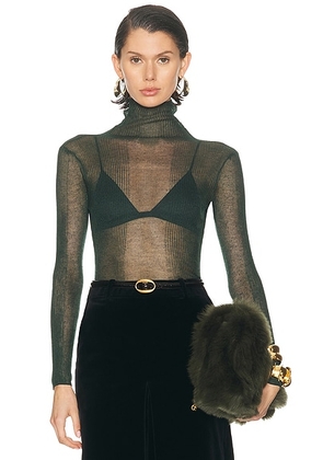 SEROYA Piper Sweater in Evergreen - Green. Size XS (also in ).