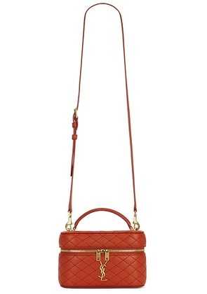 Saint Laurent Gaby Vanity Bag in Dark Mandarin. Size all.