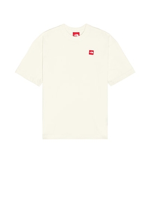 The North Face Red Box Tee in White Dune - Cream. Size M (also in S, XL/1X).