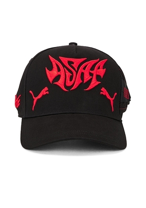 Puma Select x A$Ap Rocky Seatbelt Cap in Puma Black & Fierce Red - Black. Size all.