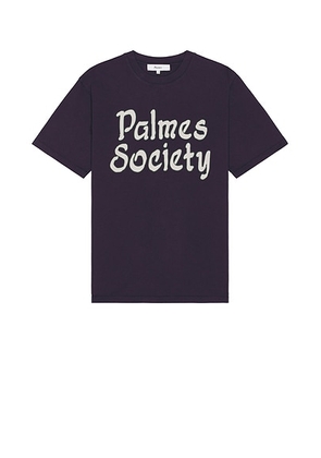 Palmes Society T-Shirt in Dark Blue - Navy. Size L (also in M, S, XL).
