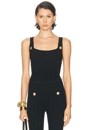 Retrofete Aloe Knit Top in Metallic Black - Black. Size L (also in M, S, XL, XS).