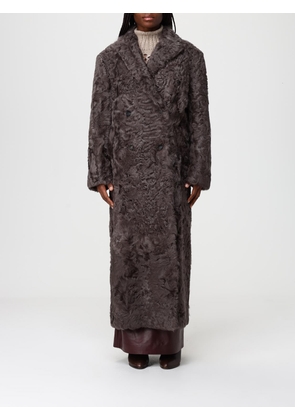 Fur Coat BRUNELLO CUCINELLI Woman color Brown