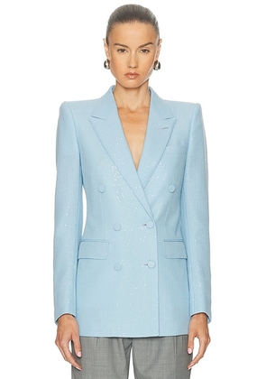 TOM FORD Sequined Double Breasted Jacket in Sky Blue - Baby Blue. Size 36 (also in ).
