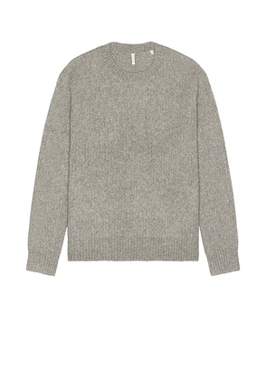 Sunflower Yak Sweater in Grey Melange - Light Grey. Size XL/1X (also in S, XXL/2X).