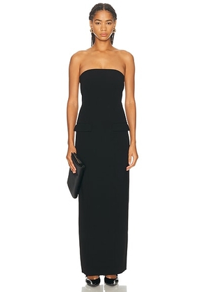 Toteme Strapless Pocket Dress in Black - Black. Size 32 (also in 34).