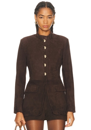 Retrofete Callandra Jacket in Tobacco - Brown. Size M (also in L, S, XL, XS).